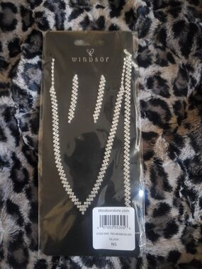 Windsor Silver-Tone Crystal Necklace, Drop Earrings & Bracelet Set